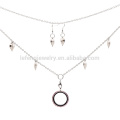 China wholesale price heart necklace and earring jewlery sets top selling